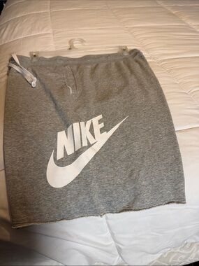 Nike Gray Mini Skirt with White Logo